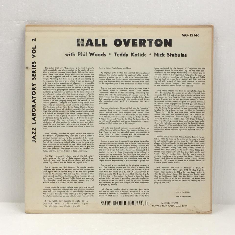 JAZZ LABORATORY SERIES VOL.2 /HALL OVERTON HALL OVERTON - 中古オーディオ 高価買取・販売  ハイファイ堂
