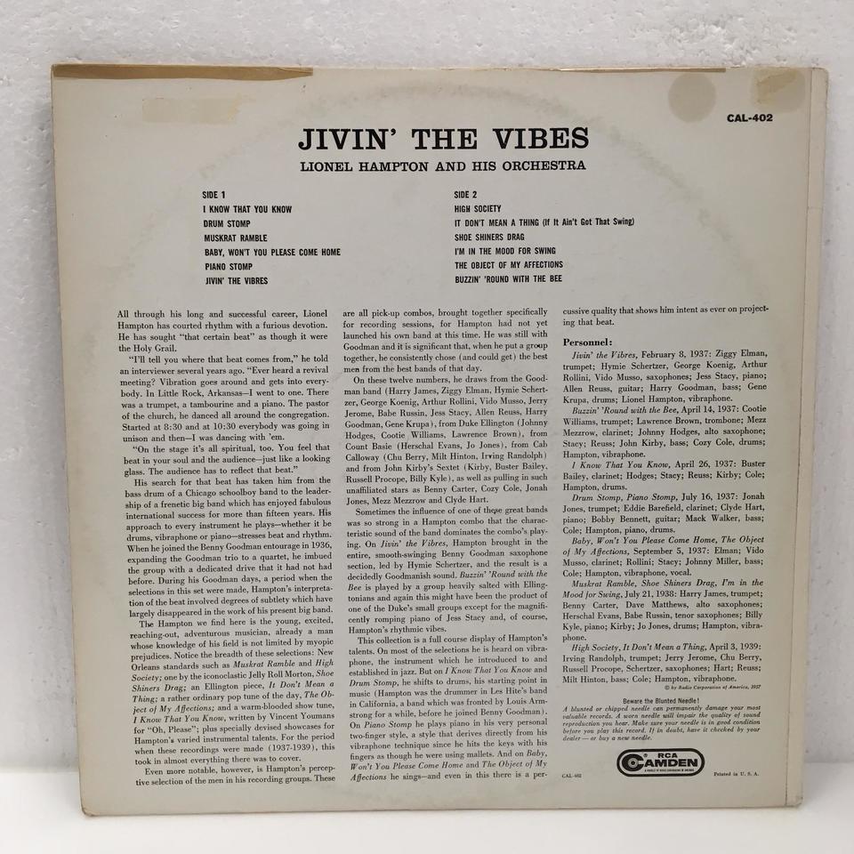 【中古】 Jivin the Vibe ライオネル・ハンプトン Lionel Hampton And His Orchestra – Jivin' The Vibes – Vinyl