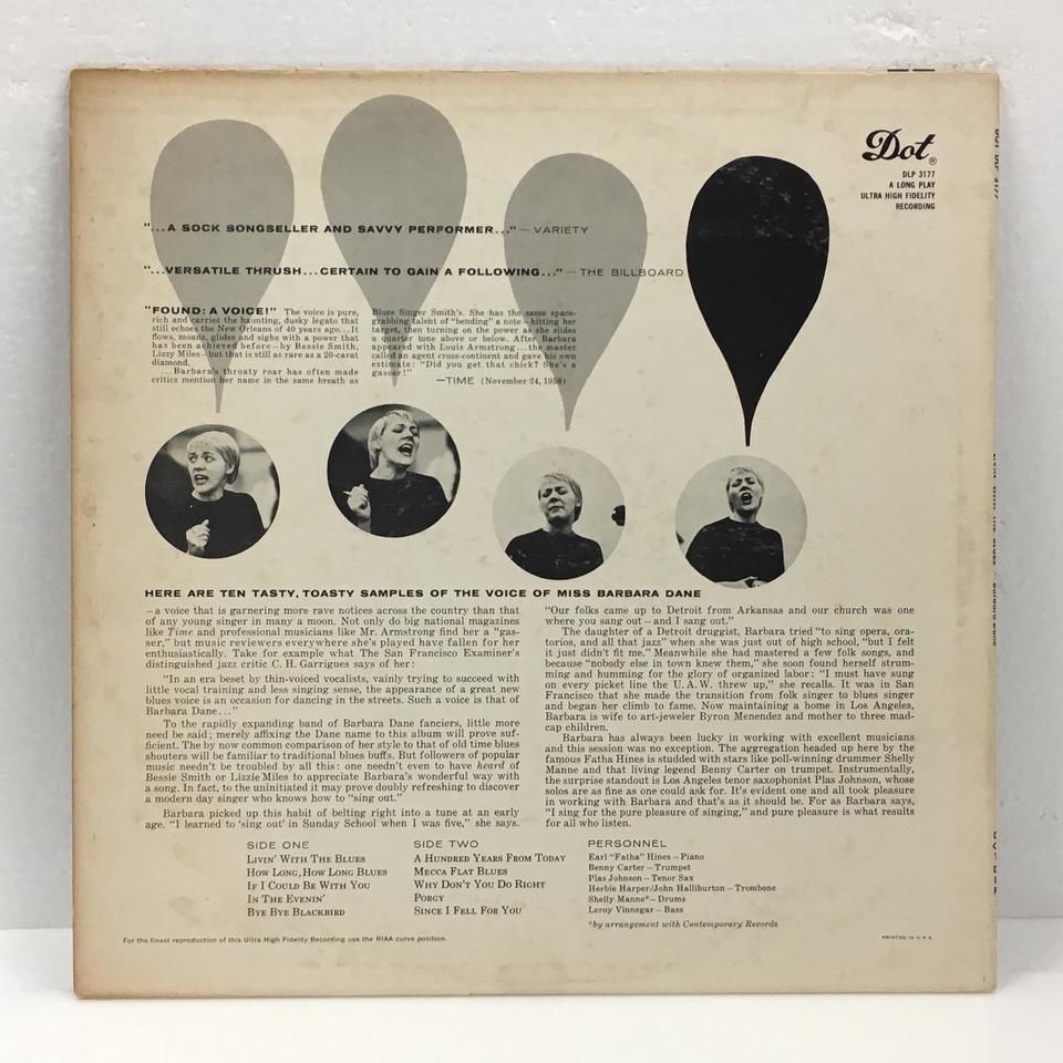 日本製 BLUES/BARBARA THE WITH LIVIN' DANE 中古 - DANE BARBARA 洋楽