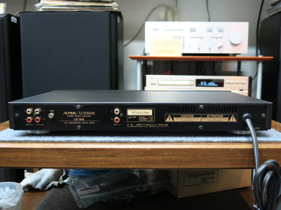 【希少】ALPINE/LUXMAN フォノイコライザーアンプ LE-109 1986年 昭和 希少】 高品質 ALPINE/LUXMAN LE-109 MM/MC フォノ