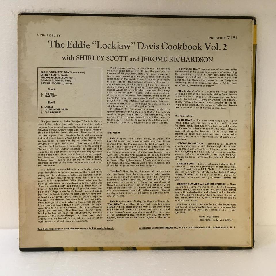 THE EDDIE “LOCKJAW” DAVIS COOKBOOK VOL.2 EDDIE “LOCKJAW” DAVIS