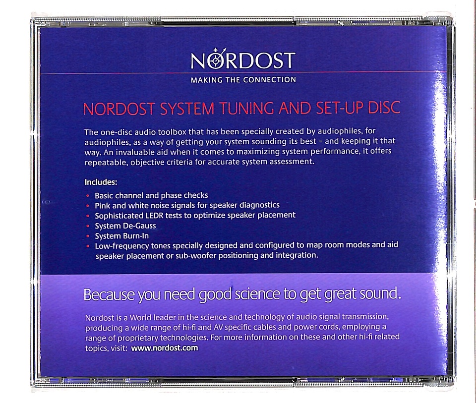 NORDOST SYSTEM SET-UP TUNING DISC - 中古オーディオ 高価買取・販売 