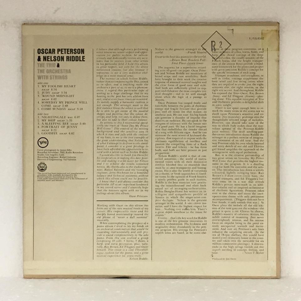 OSCAR PETERSON & NELSON RIDDLE OSCAR PETERSON 中古オーディオ 高価買取・販売 ハイファイ堂