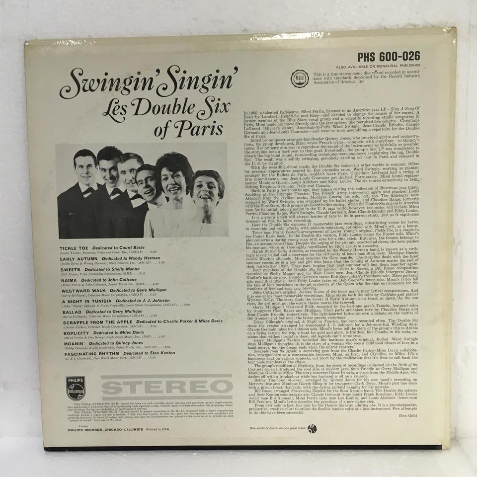 SWINGIN' SINGIN'/LES DOUBLE SIX OF PARIS LES DOUBLE SIX OF