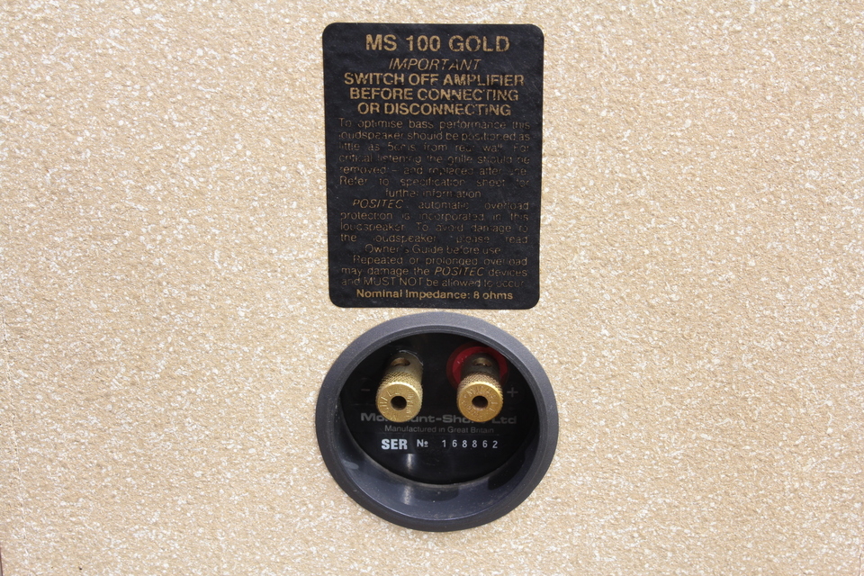 MS100 GOLD Mordaunt-Short - 中古オーディオ 高価買取・販売 ハイファイ堂