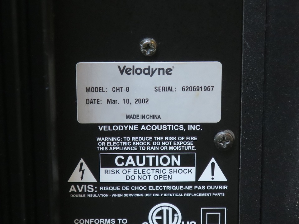 CHT-8 Velodyne - 中古オーディオ 高価買取・販売 ハイファイ堂