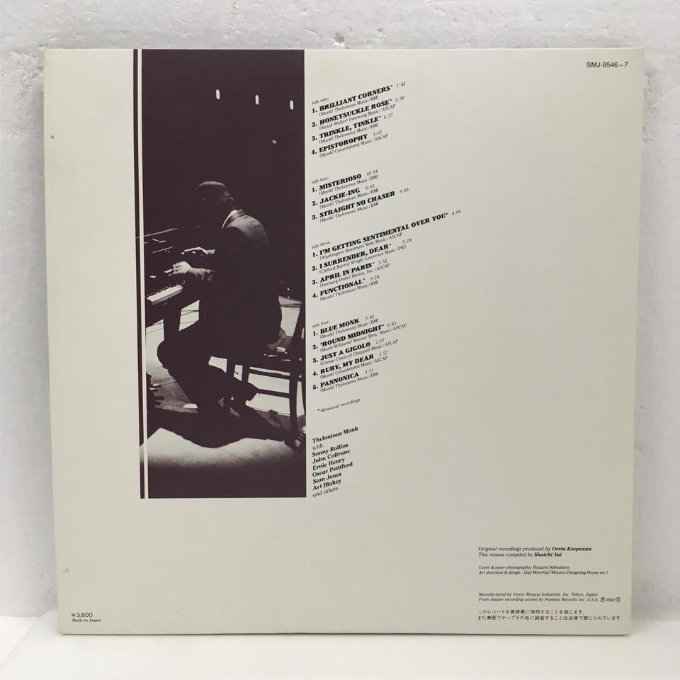 FAREWELL TO MONK/THELONIOUS MONK THELONIOUS MONK - 中古オーディオ