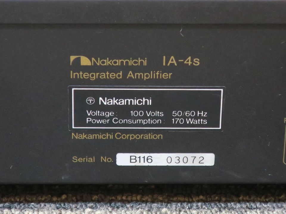 IA-4S Nakamichi - 中古オーディオ 高価買取・販売 ハイファイ堂