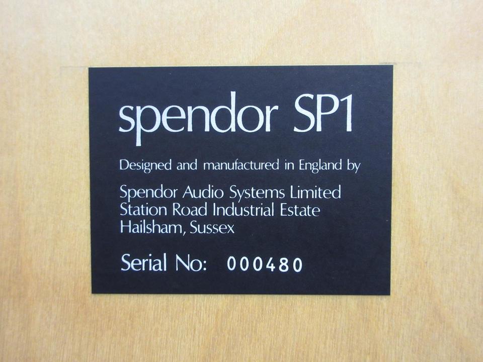 英国製　SPENDOR SP1 　シリアル連番　初期ロット？　 09c16 英国製 SPENDOR SP1 シリアル連番 初期ロット？ 09c16 英国製