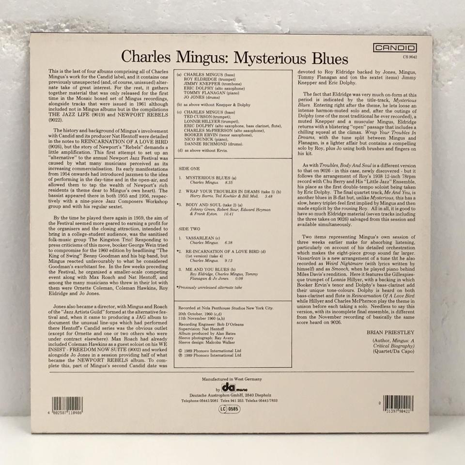 Charles Mingus - Mysterious Blues (Vinyle Neuf) main image 0