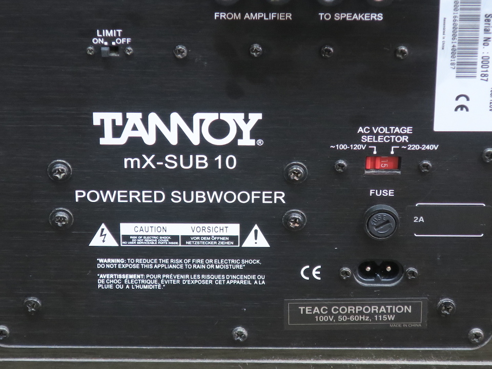 Mercury mX-SUB10 TANNOY - 中古オーディオ 高価買取・販売 ハイファイ堂