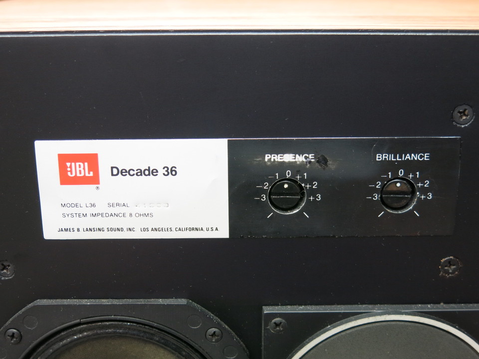【動作確認済み】JBL Decade 36 L36 スピーカー  ペア JBL L36 Decade | 広島のオーディオ、ホームシアターの販売