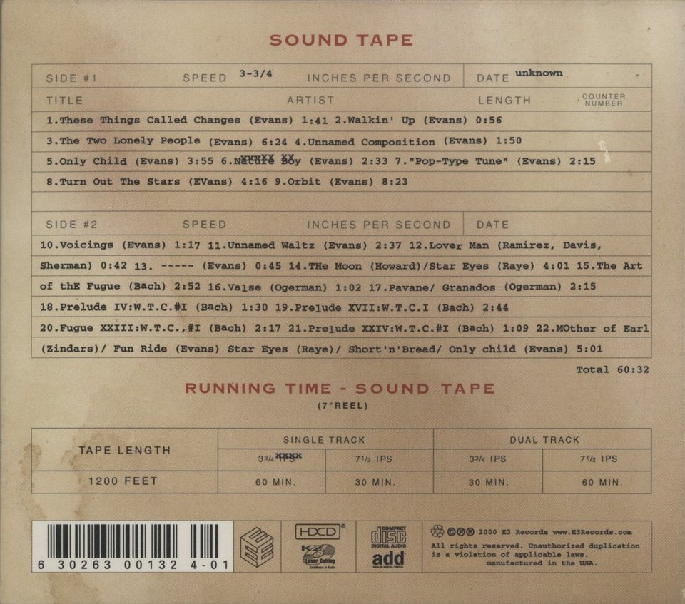 PRACTICE TAPE NO.1/BILL EVANS BILL EVANS - 中古オーディオ 高価買取