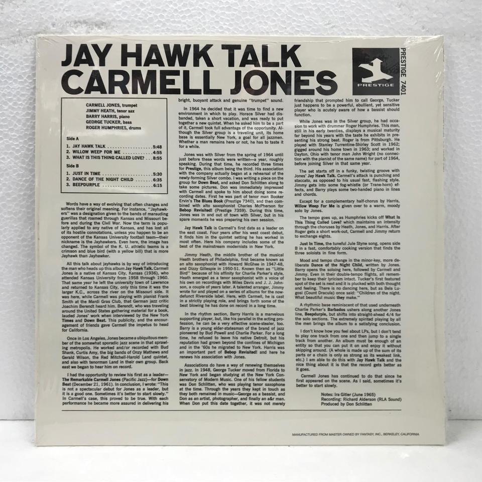 JAY HAWK TALK/CARMELL JONES CARMELL JONES - 中古オーディオ
