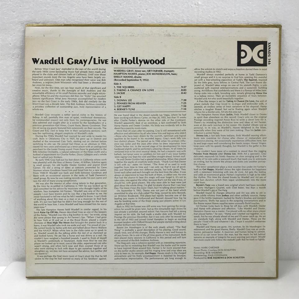 WARDELL GRAY LIVE IN HOLLYWOOD WARDELL GRAY - 中古オーディオ 高価