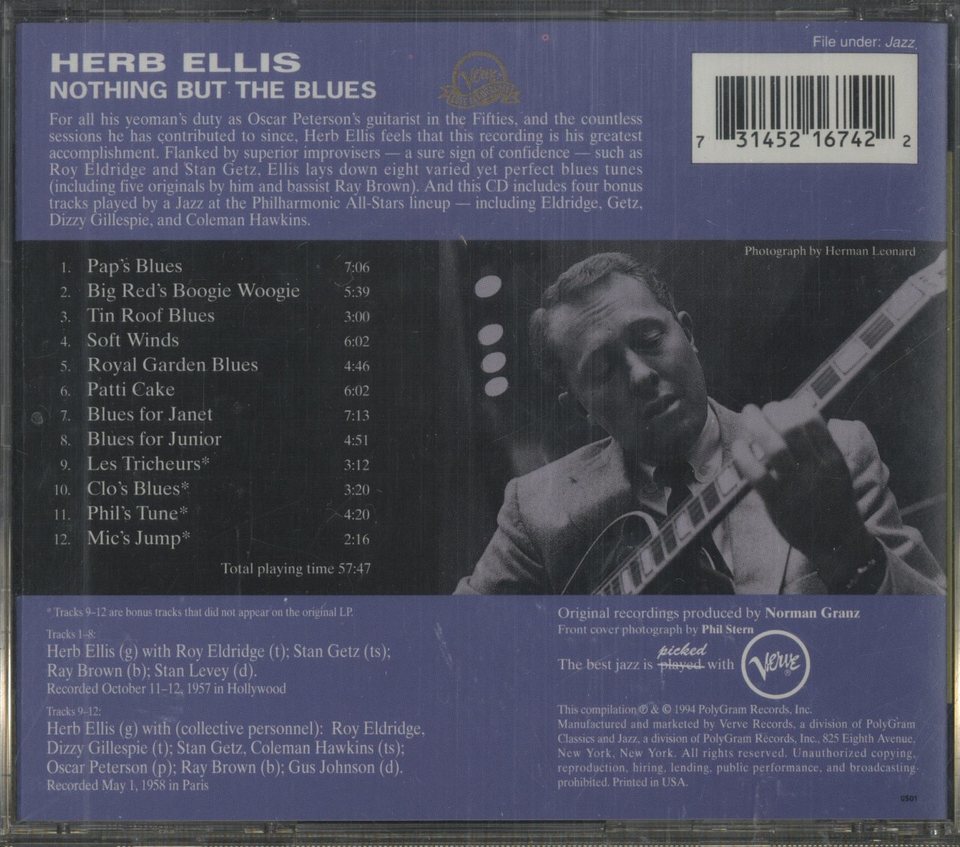 NOTHING BUT THE BLUES/HERB ELLIS HERB ELLIS 中古オーディオ 高価買取・販売 ハイファイ堂