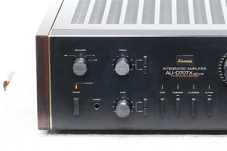 【外観美品】ジャンクSANSUI AU-D707X元箱・説明書・当時カタログ付き SANSUI AU-D707X