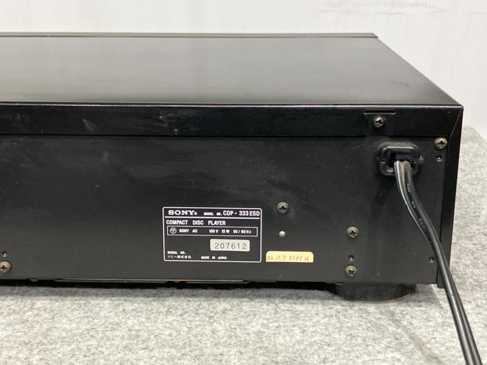 SONY CDP-333ESD CDプレイヤー (premium vintage)(中古品) SONY CDP-333ESD CDプレイヤー (premium vintage ☆ SONY ソニー CDP