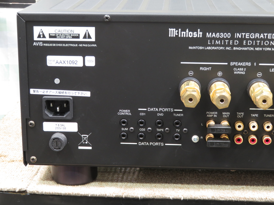 マッキントッシュMA6300LTD限定モデル McIntosh MA6300LTD Limited Edition 中古 | ウララカオーディオ