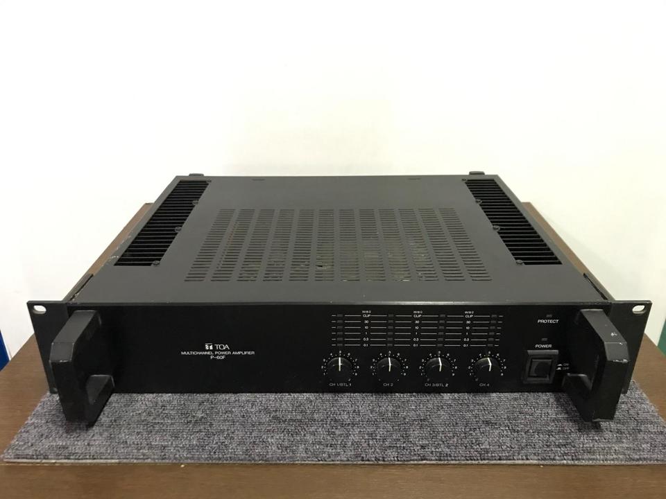 【美品】TOA マルチチャネルパワーアンプ P-60F 動作確認済 商品データダウンロード:パワーアンプ 80W×4ch (P-60F) | 商品