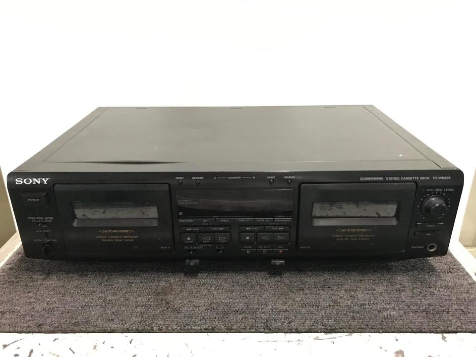 ソニー　カセットデッキ　TC-WE505 リモコン付　整備動作品　C ソニー カセットデッキ TC-WE505 リモコン付 整備動作品 C
