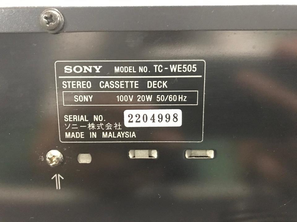 ソニー　カセットデッキ　TC-WE505 リモコン付　整備動作品　C ソニー カセットデッキ TC-WE505 リモコン付 整備動作品 C