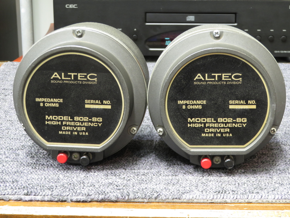 ALTEC 802-8D ドライバーホーン ALTEC 802-8D Driver Unit pair 30W / 8Ω / 500Hz～20kHz from