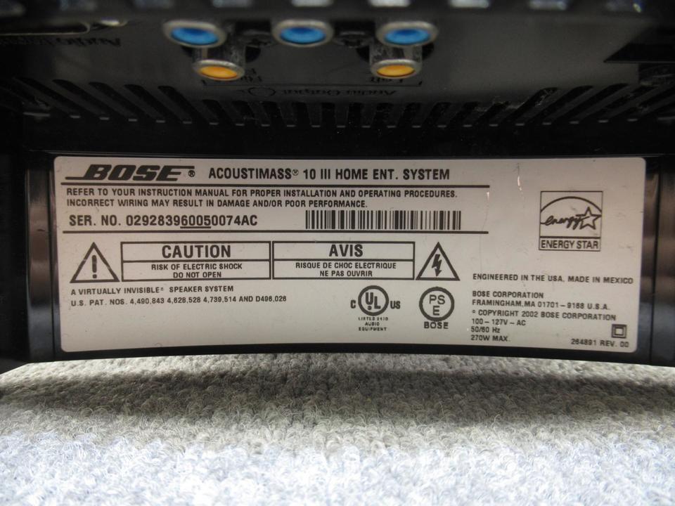 スピーカー・ウーファー Bose AM-10 III Bose® Acoustimass® 10 Series III (Black) Home theater