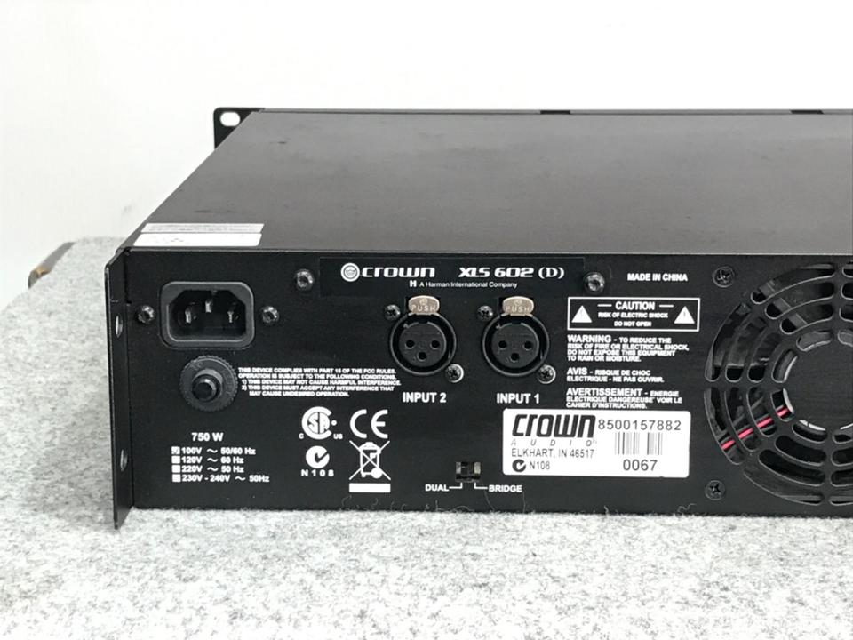 AMCRON Crown XLS 602 パワーアンプ 本体 AMCRON XLS 602 パワーアンプ 【公式通販】