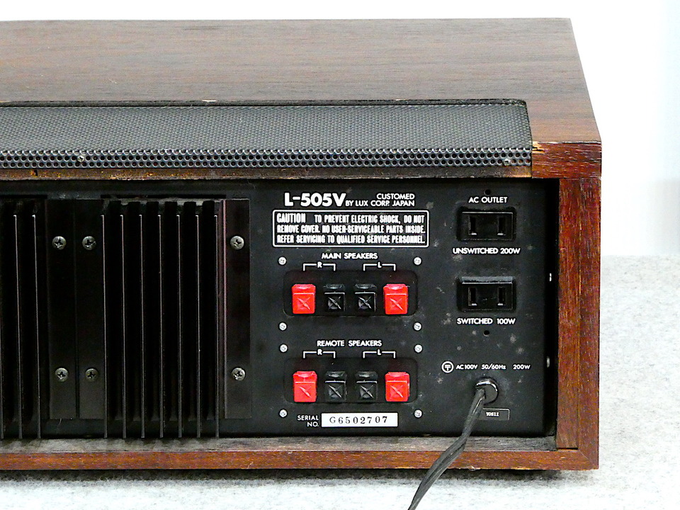 ジャンク LUXMAN ラックスマン L-505V プリメインアンプ 音響