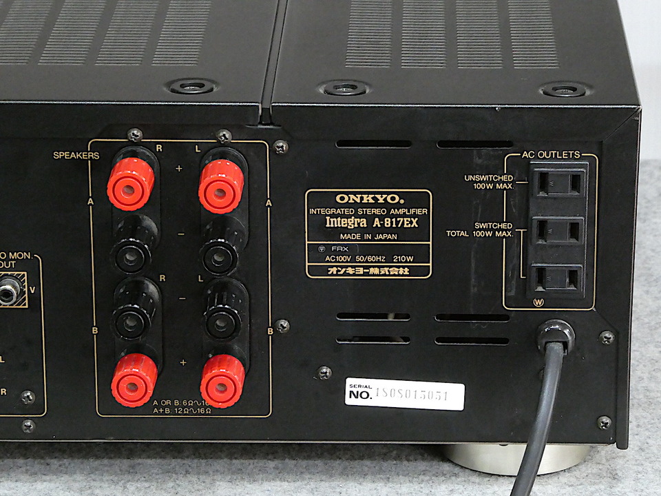 ONKYO A-817EX プリメインアンプ！レストア美品！ 名機】ONKYO A-817EX インテグラ プリメインアンプ - メルカリ