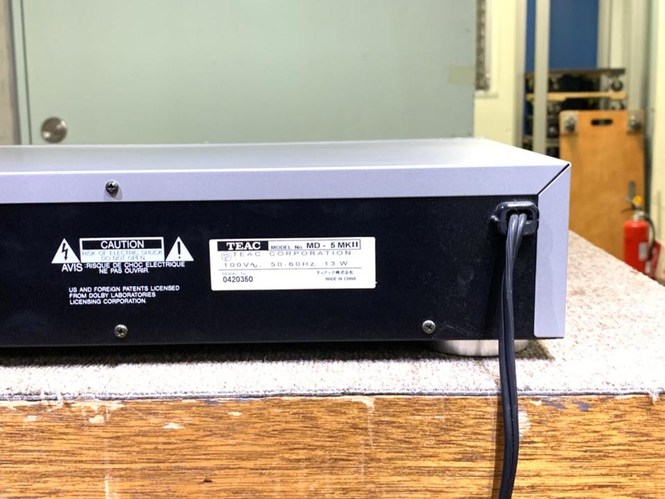 【良品】ティアック TEAC MD-5MK II MDレコーダー MDデッキ TEAC テアック ティアック MDレコーダー MDプレーヤー MDデッキ MD-5
