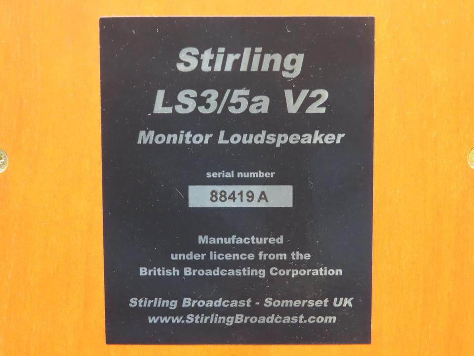 スターリング・ブロードキャスト Stirling Broadcast : LS3/5a V2 Ebony TS - 新品 | オーディオ