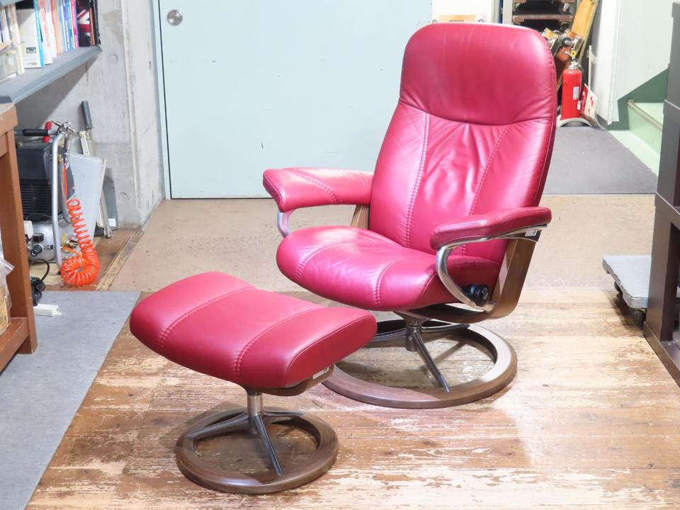 『EKORNES』Consul クラシック　 オットマン付き Stressless Consul Classic Recliner & Ottoman – Recliner Store