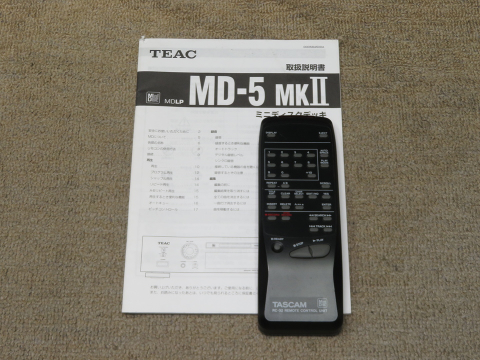 希少美品・TEAC ティアック MD-5MKII MDレコーダー MDLP TEACティアックMD-5MKII MDレコーダー MDLP対応（MD-5mkII