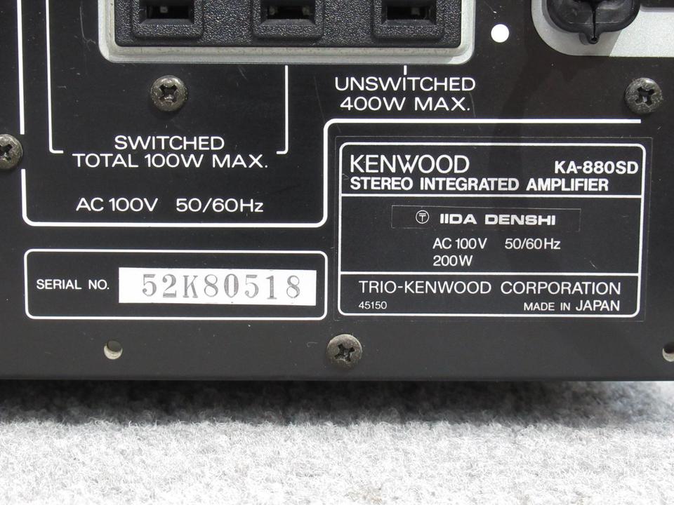 KA-880SD KENWOOD - HiFi-Do McIntosh/JBL/audio-technica/Jeff