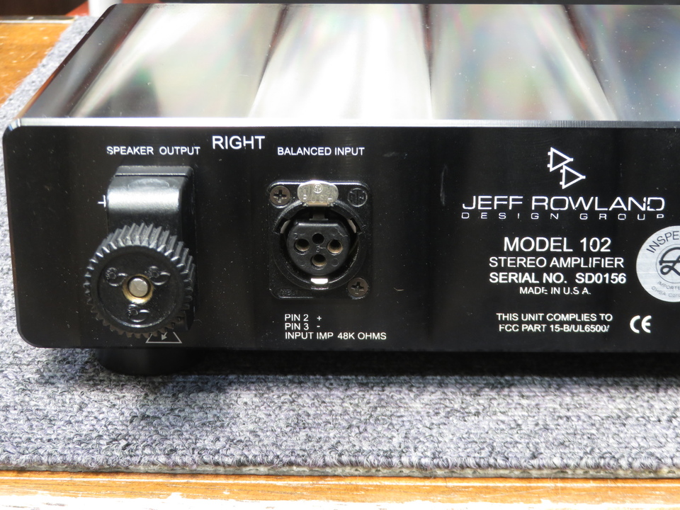 JEF ROWLAND MODEL102S SD0742（Thoughts on Jeff Rowland model