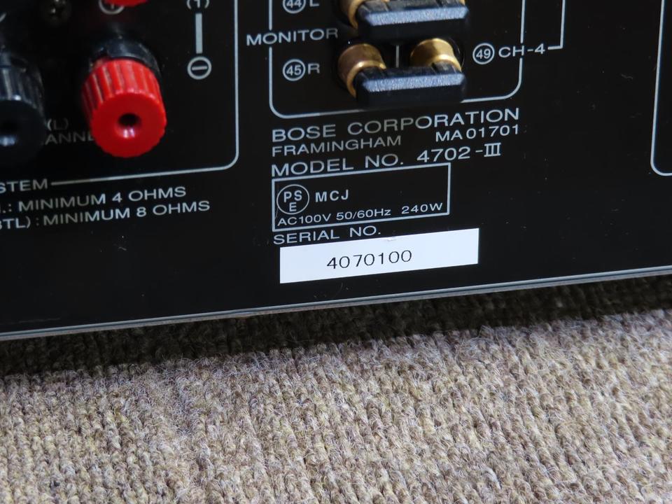 BOSEアンプ4702-3 ジャンク品 4702-3 BOSE - 中古オーディオ 高価買取・販売 ハイファイ堂