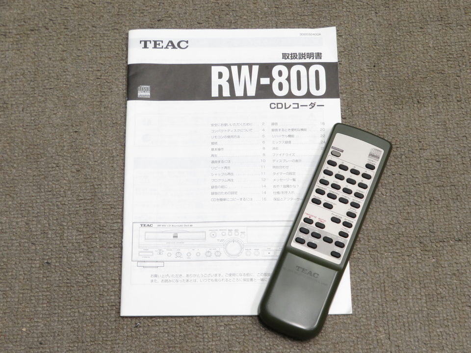 RW-800 TEAC - 中古オーディオ 高価買取・販売 ハイファイ堂