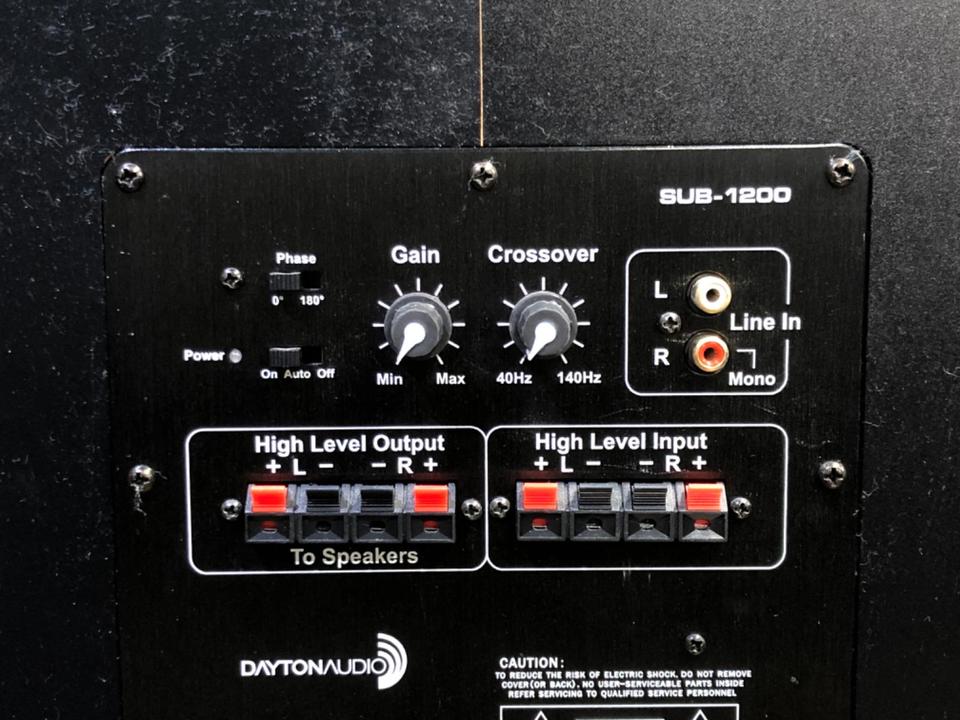 Dayton Audio サブウーファー SUB-1200 サブウーファーDayton Audio SUB-1200（120Wアンプ内蔵型） 最強の