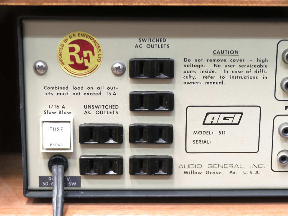 AGI Model 511 ステレオプリアンプ　ジャンク品です。 AGI Model511（1）テスターで点検～簡易修理 - Woody&Allen工房