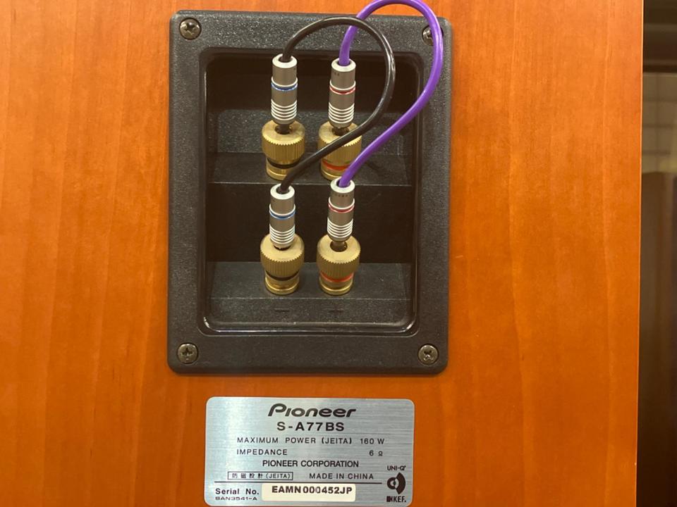 Pioneer S-A77BS スピーカー ペア 6Ω 160W バイワイヤ対応 Pioneer S-A77BSの仕様 パイオニア
