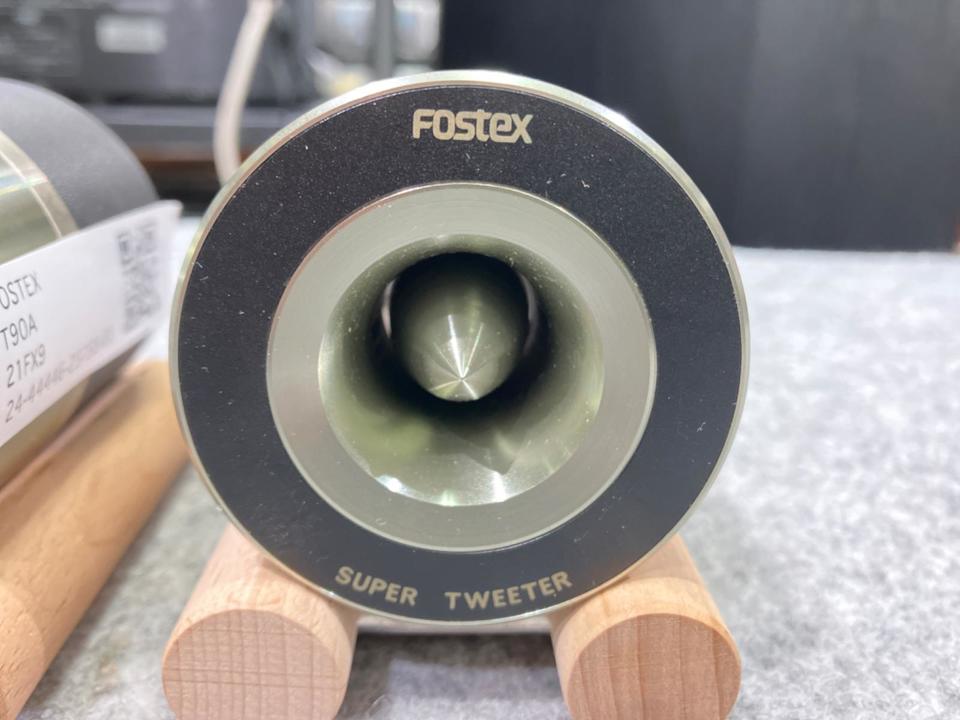 □FOSTEX T90A□中古2個セット□木製台付 きゃしゃ