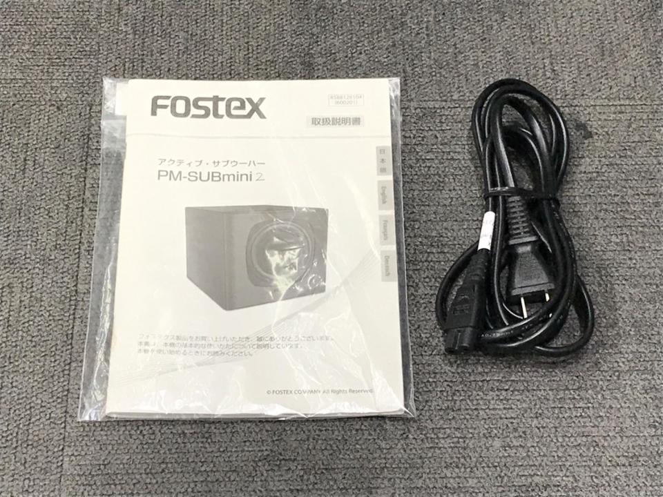 FOSTEX アクティブ・サブウーハーPM-SUBmini2 なで 説明書付き