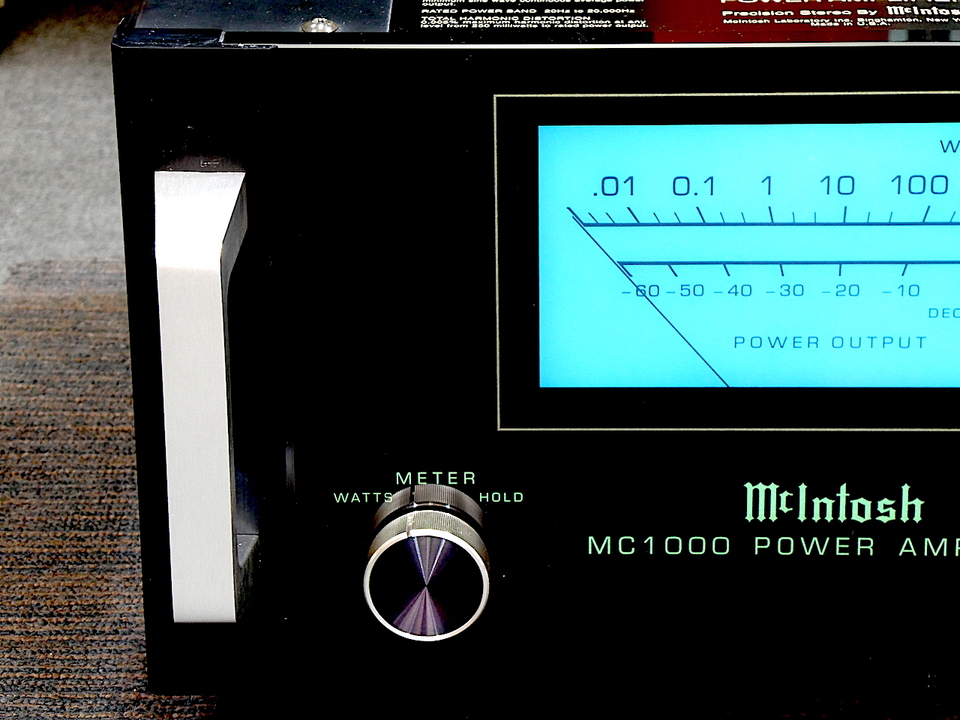 McIntosh　MC1000　メーター　２個　未使用品 McIntosh MC-1000 モノラル パワーアンプ / 札幌の中古