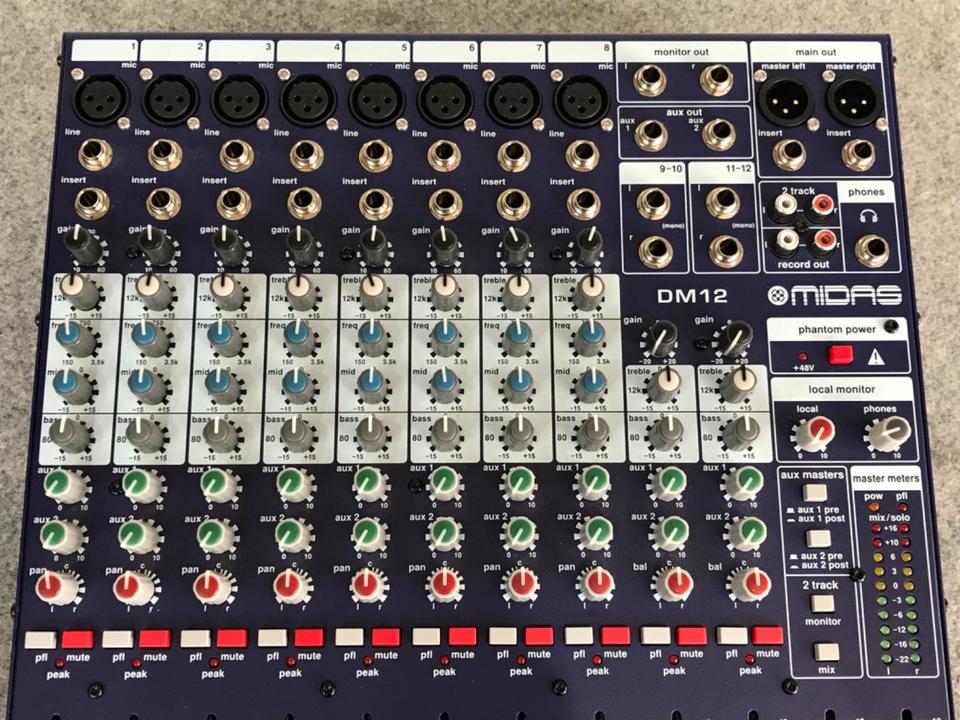 名機MIDAS DM12 美中古品！電源ケーブル付、説明書付 Yahoo!オークション - MIDAS DM12