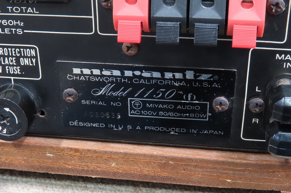 マランツモデル1150（モデル125と両方ご購入ください） Marantz Model1150の仕様 マランツ