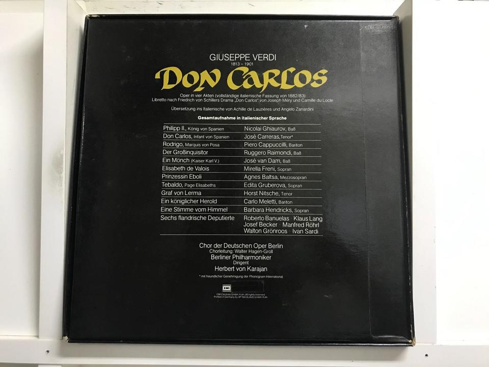 ヘルベルト・フォン・カラヤン ヴェルディ 歌劇ドン・カルロ全曲/歌劇
