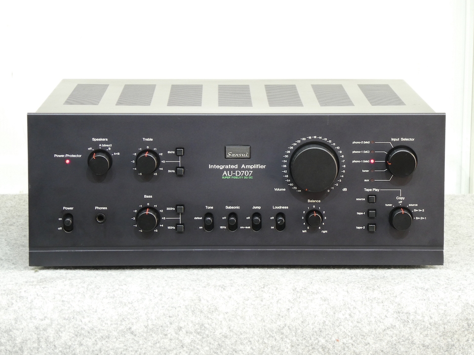 【動作良好】サンスイ　AU-D707 プリメインアンプ　オーディオ　動作品 Yahoo!オークション -「sansui au-d707」の落札相場・落札価格