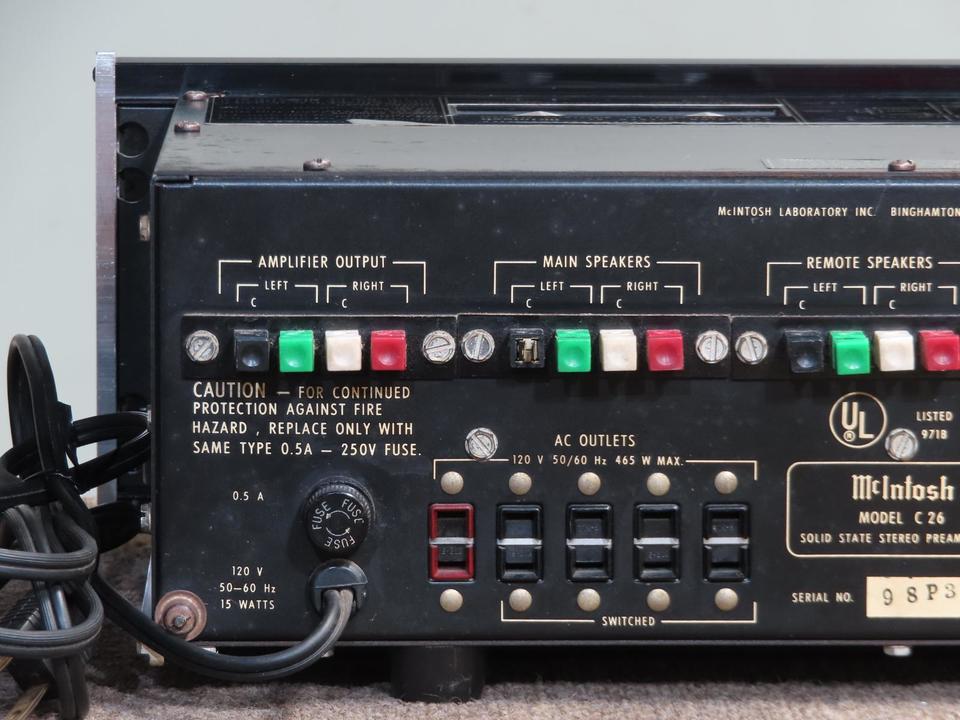 ジャンク　マッキントッシュアンプ c26  通電のみ確認済 McIntosh C-26 - ジュピターオーディオ